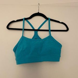 ALO Yoga AloSoft Gratitude Bra Bright Aqua